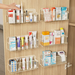 Cabinet Door Storage for Medicines, Wall-Mounted Household Compartmentalized Small Medicine Box, Storage Rack for Commonly Used First Aid Medicines
