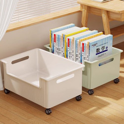 Under-Desk Bookshelf, Movable Book Bag Storage Box, Pulley Book Box, Student Classroom Desktop Book Storage Box