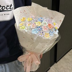 Jingdezhen Ceramic Bouquet Gift for Women's Birthday, Gift for Best Friend or Girlfriend, Practical, High-End, Creative, Everlasting Flowers