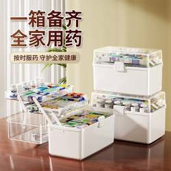 Japanese Household Medicine Box, Large Family-Sized Medicine Storage Box, Large Capacity Multi-Layer Emergency Medicine Portable Suitcase