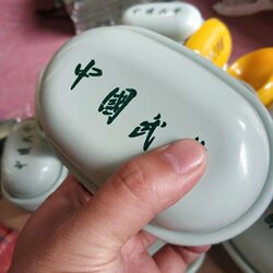 Student Military Training Dormitory Housekeeping Soap Box Plastic Soap Box Green Oval Drain Rack Three-Layer