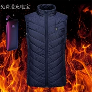 Áo sưởi thông minh mùa đông mới dành cho nam, áo sưởi điện, sạc USB, áo giữ ấm, áo khoác cotton cho nam