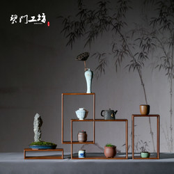 Bimen Workshop Bamboo Multi-Purpose Shelf Tea Set Storage Rack Combination Curio Shelf Creative Tea Cup Holder Display Small Ornaments