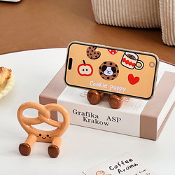 Biscuit Phone Stand Desktop Ornament Office Decoration Healing Birthday Gift for Friends