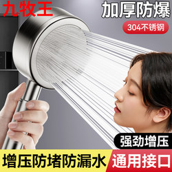 Pressurized Shower Head 304 Stainless Steel Set for Home Use, Pressurized Bath Heater, Bathroom Electric Water Heater Faucet Showerhead