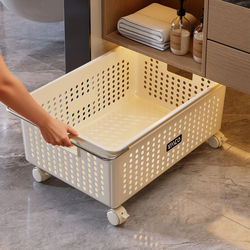 Under-Cabinet Dirty Laundry Basket, Dirty Clothes Storage Bin, Household Bathroom Basket, Magic Cart Laundry Basket
