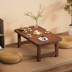 Foldable Table for Home Use, Bay Window Table, Chinese-Style Tatami Small Coffee Table, No Installation Required, Portable, Thickened Low Table