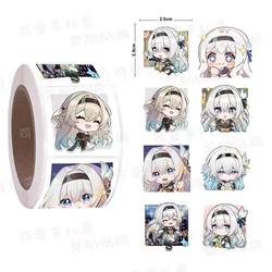 500 Stickers/Roll Anime Cartoon Mobile Game Flowy Stickers Toy Decoration Round Adhesive Labels Sealing Stickers Decals