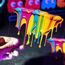 Colorful Fluid Paint Car Stickers, Personalized Creative Dopamine Car Stickers, Scratch Cover Electric Vehicle Stickers, Decoration