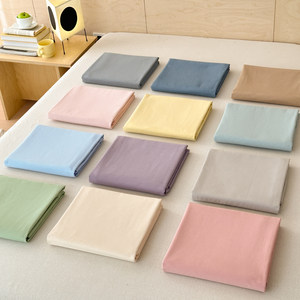 
Class A thick brushed pure cotton sheet single piece 100 cotton student single dormitory quilt solid color pillowcase three-piece set