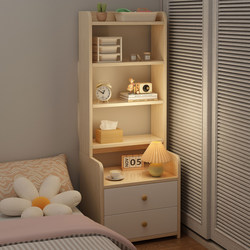 Bedside Table Bookshelf Bedroom Home Simple Modern Bedside Shelf Elevated Storage Cabinet Multi-Layer Storage Rack