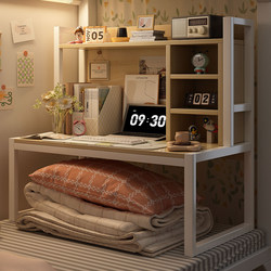 Bed Computer Desk for College Students, Lazy Desk for Bed, Bunk Bed Dormitory Bedside Study Desk, Bookshelf Bed Table