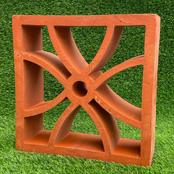 Southern Fujian Ancient Architecture Purple Clay Red Hollow Brick Ceramic Lattice Hollow Flower Window Small Sun Flower Window Retro Flower Window