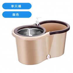 Universal Mop Bucket for Home Use, Thickened, Rotating, Dual-Drive, Automatic Water-Absorbing Mop, Spin-Dry, One-Step Cleaning, Single Bucket