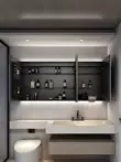 Phòng tắm tủ gương thông minh tùy chỉnh riêng không gian nhôm chậu rửa phòng tắm khử sương lưu trữ tủ gương tích hợp gương soi di động Gương