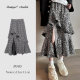 French retro floral skirt for women in spring and summer 2025 new irregular ruffled hem fish tail long skirt