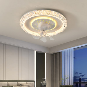 Fan Lantern bedroom room light no pole dimming intelligent 360 degrees shake the head to send the wind restaurant master bedroom LED ceiling lamp