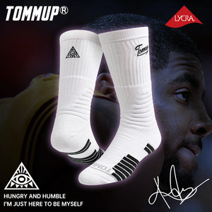 
TOMMUP original Irving full-eye long tube Lycra rubber basketball socks sports socks embroidered towel bottom socks