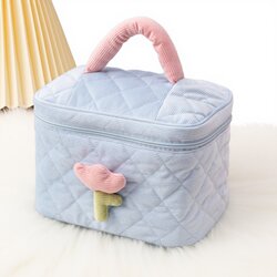 ins Cute Girly Cosmetic Bag for Women 2024 New Portable Large Capacity Toiletry Bag Storage Box