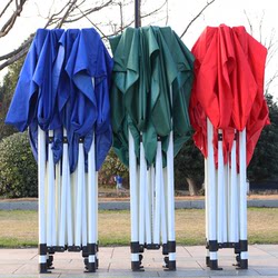 Outdoor Four-Legged Tent with Rain Shelter for Stall Setup, Foldable, Rainproof, Thickened Side Panels, Large Sun Umbrella, Four-Corner Retractable Sunshade