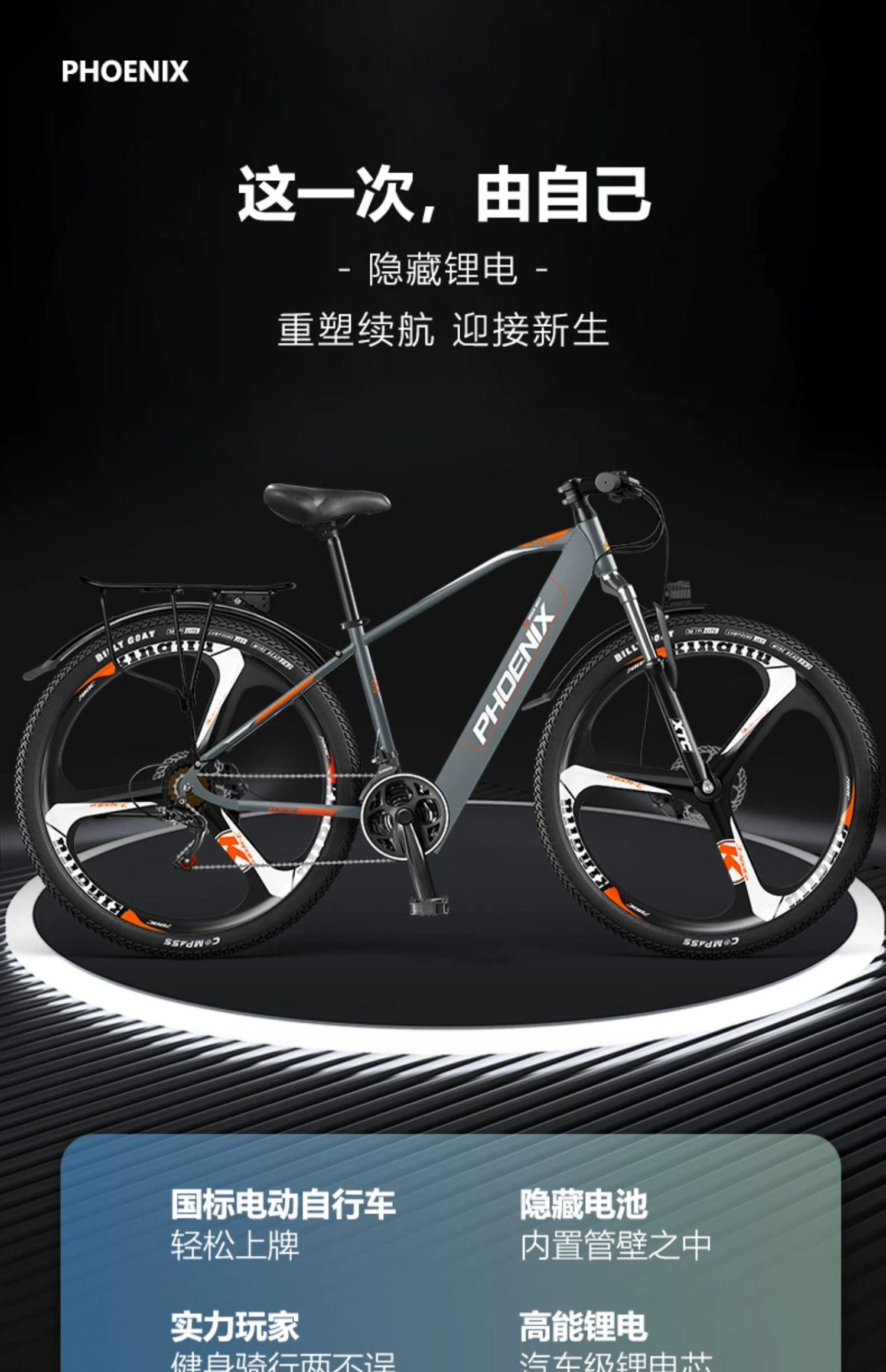 PHOENIX 電動自転車 Phoenix電動自転車 - リチウムバッテリー - マウンテンバイク