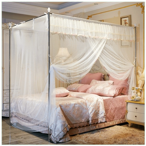 Mosquito net home use 2025 new bedroom traditional installation single bed bracket rod type bold and thickened family vintage style