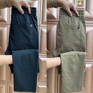 
Ice Silk Pants Men's Summer 2025 New Elastic Waist Large Size Men's Thin Breathable Versatile Fashion Casual Pants