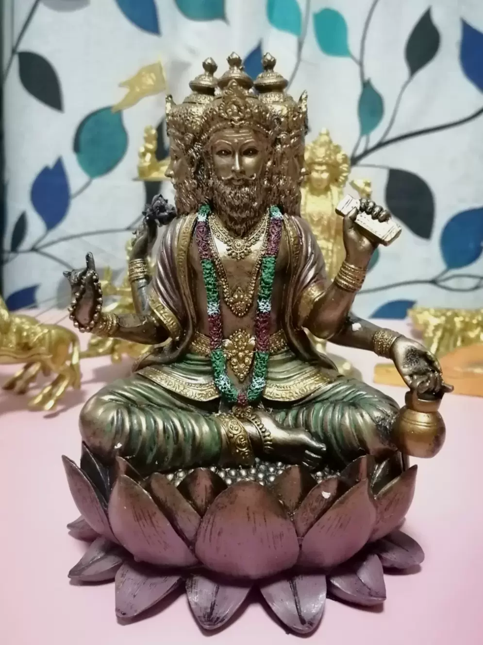 送料無料純銅四面仏像タイ四面仏置物鎮宅化殺大梵天王銅像67さくらこ1