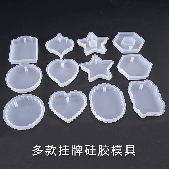 Midisha glue mold hanging tag pendant silicone mold diy crystal glue accessories pendant round