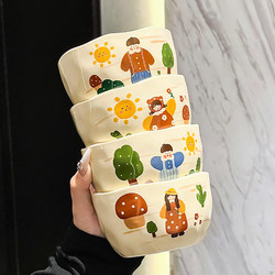 High-Quality Ceramic Rice Bowl for Home Use, 2025 New Model, Cute Yogurt Bowl for Children, Personal Use, Underglaze Color Tableware