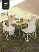 Bàn gấp ngoài trời bàn di động đơn giản gian hàng đẩy bàn cắm trại dã ngoại Bộ bàn ghế cắm trại trứng cuộn bàn