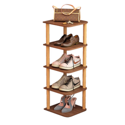 Simple modern Nordic style multi-layer space-saving shoe rack