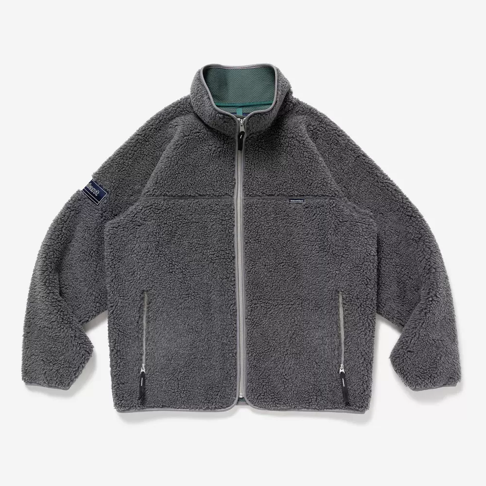 DESCENDANT MANCHOT FLEECE JACKET 品牌徽章加绒夹克23AW-Taobao