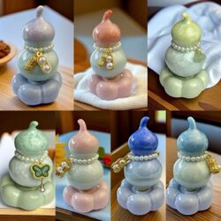 Jingdezhen Ceramic Gourd Spinning Ornament Cartoon Decoration Desktop Trendy Decoration Creative Gift Spinning Fun