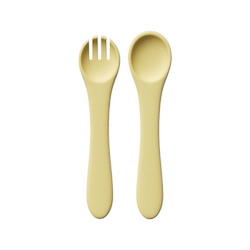 Food grade silicone fork spoon set for children