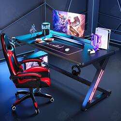 E-Sports Table Solid Wood Gaming E-Sports Table Computer Table Desk Student Desktop Computer Table Home Study Office Desk