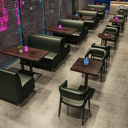 Milk Tea Shop Tables and Chairs Booth Combination Bistro Music Bar Bar Sofa Snack Barbecue Shop Cafe Tables and Chairs