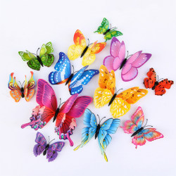 3D Stereo Simulated Butterfly Living Room Wall Decorations Wall Stickers Bedroom Room Stickers Kindergarten Creative Refrigerator Stickers