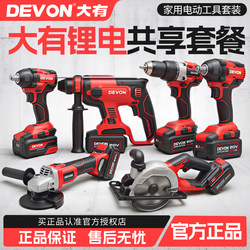 Dayou 5401 Rechargeable Electric Hammer and Chisel Dual-Purpose Lithium Impact Drill for Concrete, Household Power Tool Set