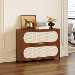 Living Room Sofa Side Bookshelf Children's Multi-Layer Storage Cabinet Simple Retro Bookcase New 2025 Small Storage Cabinet