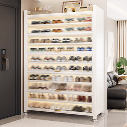 Household Steel Shoe Cabinet, Floor-Standing Multi-Layer Dust-Proof Shoe Rack, Large-Capacity Storage, Flip-Open Door, Outdoor Shoe Cabinet