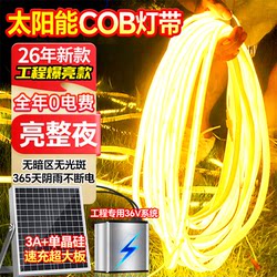 New Solar Light Strip Cob Outdoor Landscape High-Brightness Waterproof Courtyard Light Strip Villa Garden Atmosphere Lighting