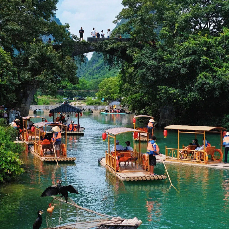桂林旅游三日游跟团漓江冠岩遇龙河竹筏阳朔广西3天2晚纯玩无购物