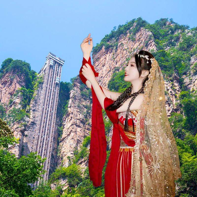 高铁晚班张家界旅游3天2晚纯玩跟团游天门山玻璃栈道国家森林公园