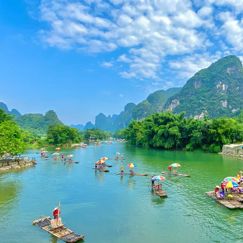 8人小团 桂林旅游纯玩跟团4天3晚世外桃源 阳朔 漓江遇龙河象鼻山