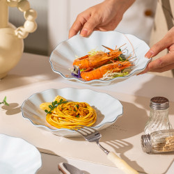 Durable and easy-to-clean ceramic home dining plates