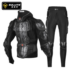 Motorcycle Riding Protective Clothing, Full-Body Anti-Fall Racing Suit, Men's Armor, Off-Road Protective Gear, Motorcycle Knee Pads, Protective Equipment