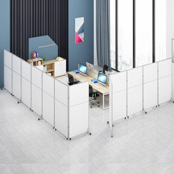 Office Movable Screen Partitions, Foldable and Sliding, Simple Factory Workshop Movable Screen Partitions with Wheels, Wall Panels