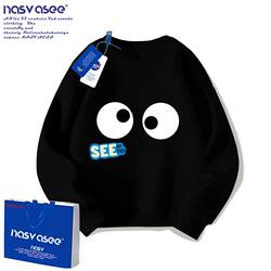 Nasa Boys' Sweatshirt, Spring and Autumn New Style, Casual Autumn and Winter Student Version, Children's Girls' Round Neck Children's Clothing, Sports Trendy