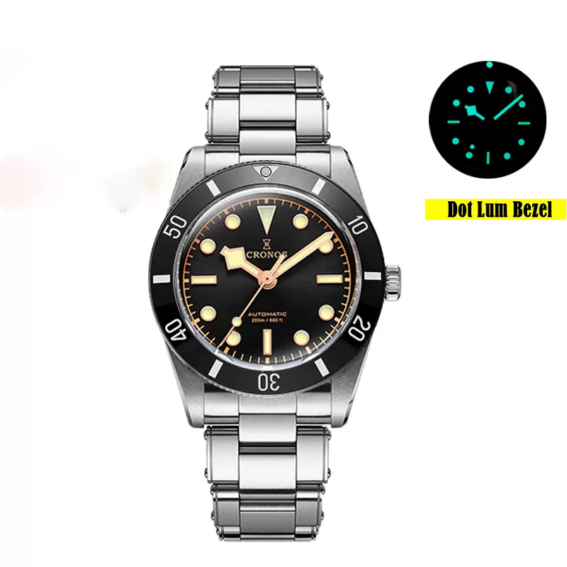 人気商品　CRONOS クロノス EX ダイバー メカニカル メンズ ウォッチ 39mm 自動